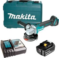 Акк. угловая шлифмашина УШМ MAKITA DGA504RF, диск 125 мм, 18 В, 1х3 Ач Li-ion, 8500 об/мин, 2.5 кг