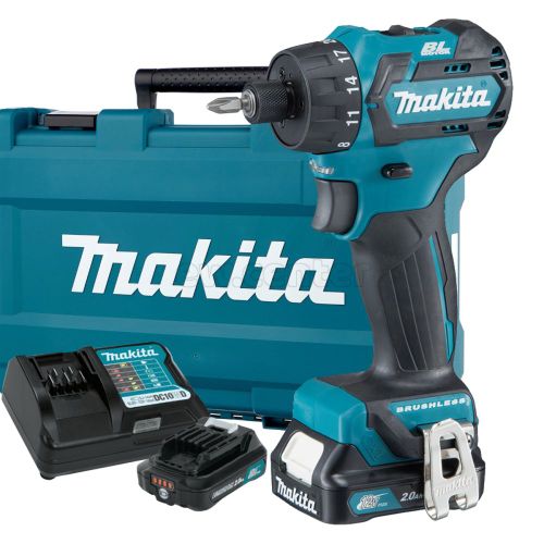 Акк. дрель-шуруповерт MAKITA CXT DF032DWAE, 10.8В, 2х2 Ач Li-ion, 1500 об/мин, 0.87 кг, ЗУ, в кейсе