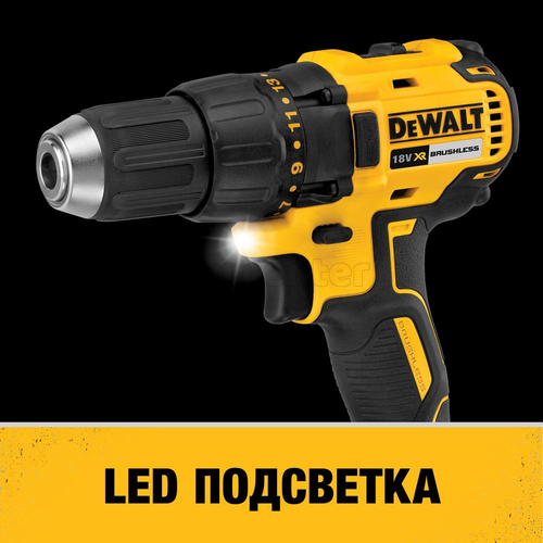 Акк. безуд. бесщ. дрель-шуруповерт DEWALT DCD777D2T, 18 В, XR