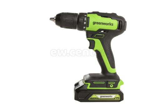 Аккумуляторная дрель-шуруповерт GREENWORKS GD24DD35K2, 24v, 35 Нм, 1х2Ач и ЗУ, кейс