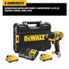 Акк. бесщ. дрель-шуруповерт DEWALT DCD701D2 12 В XR, 2Ач