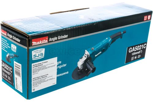 Угловая шлифмашина MAKITA GA5021C УШМ, 1450Вт, 10000 об/мин, 125мм, М14, 2.5 кг