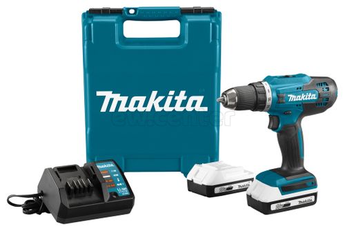 Акк. дрель-шуруповерт MAKITA DF488DWE, 18В, 2х1.5Ач, патрон 13мм, 1400об/мин, 1.4кг, чемодан