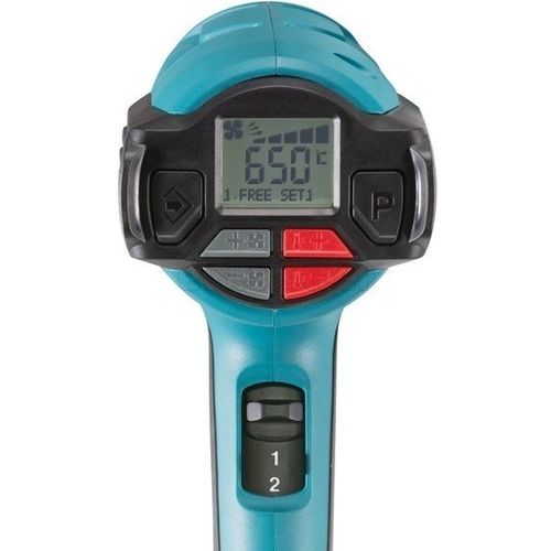 Термопистолет (фен) MAKITA HG6531CK 2000Вт, 50-650 градусов, 200-500л/мин, 0.7кг чемодан, 7 насадок