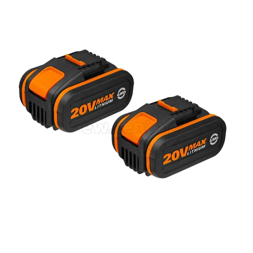 Комплект WORX WA3611, 20В: 2 аккумулятора 4Ач и двойное зарядное устройство в 4А (2А+2А)