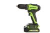 Аккумуляторная дрель-шуруповерт GREENWORKS GD24DD35K2, 24v, 35 Нм, 1х2Ач и ЗУ, кейс