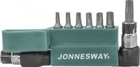 Комплект вставок-бит JONNESWAY 1/4/DR T-TORX®, T10H-T40H, c Г-образным приводом, 8 пред. S08H2ST8S