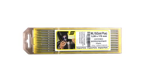 Электрод вольфрамовый ESAB Tungsten WL-15 Gold ⌀ 3.2x175 мм, золотой