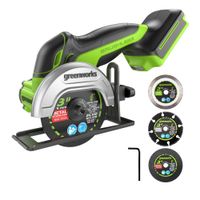 Аккумуляторная бесщеточная угловая шлифмашина УШМ Greenworks GD24UCS, 24В (без АКБ и ЗУ)