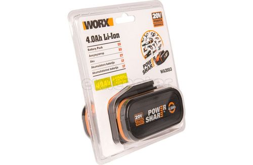 Аккумулятор WORX WA3553, 20В, 4,0 Ач