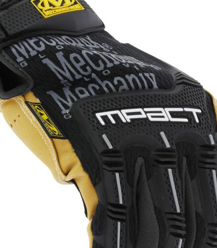 Перчатки ударопрочные MECHANIX, с кожаной бежевой ладонью, размер XL