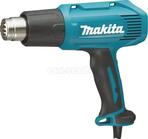 Термопистолет (фен) MAKITA HG6030K, 1800Вт, 50/300/600 градусов, 300-500л/мин, 0.6кг кейс, 4 насадки