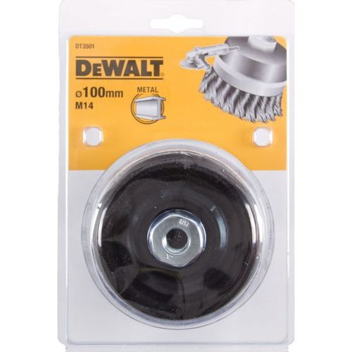 Чашечная щетка DEWALT DT3501, пучки, витая проволока, 100 x 24 мм x 5/8 дюйма