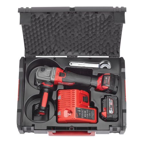 Акк. угловая шлифмашина MILWAUKEE M18 CAG125X-0X УШМ, кейс HD BOX