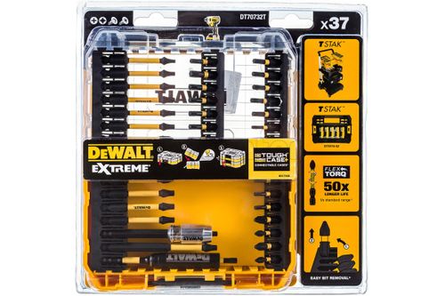 Набор бит и насадок в кейсе DEWALT DT70732T, FLEXTORQ 37 предметов