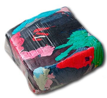 Ветошь ХБ цветной трикотаж (70x80 см лоскут), брикет 10 кг