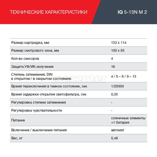 Маска сварщика FUBAG Хамелеон IQ 5-13N M 2 (размер экрана 100х93 мм)