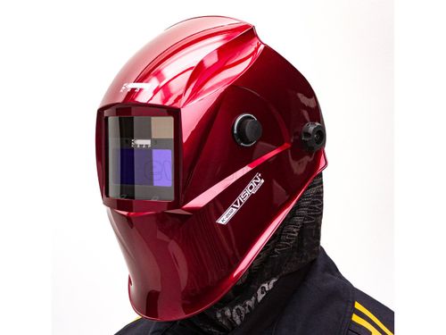 Маска сварщика КЕДР (В РАЗОБР.ВИДЕ) /К-202 PRIME/, красная