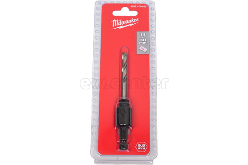 Хвостовик для коронок MILWAUKEE 14-30 мм (1/2/x20; хвостовик Hex 9.5 мм)