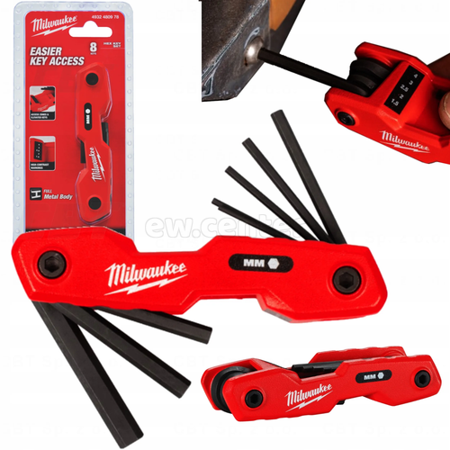 Набор складных ключей Hex MILWAUKEE 1.5-8мм (8 шт.)