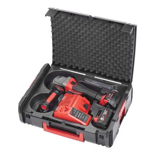 Акк. угловая шлифмашина MILWAUKEE M18 CAG125X-0X УШМ, кейс HD BOX