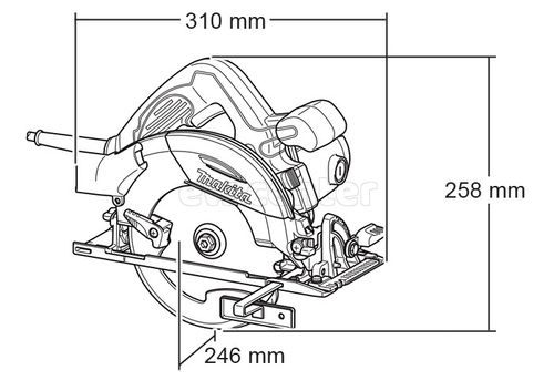 Пила дисковая MAKITA HS7100, 1400Вт, 190мм, 4кг, коробка