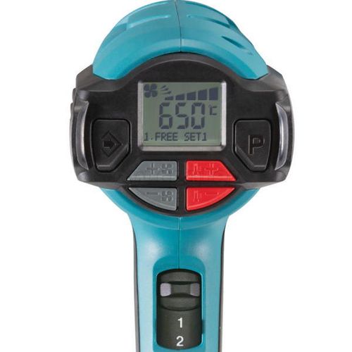 Термопистолет (фен) MAKITA HG6531CK 2000Вт, 50-650 градусов, 200-500л/мин, 0.7кг чемодан, 7 насадок