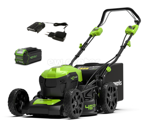 Аккумуляторная газонокосилка Greenworks GD40LM46SPK5, 40V, 46 см (1хАКБ 5Ач и ЗУ)