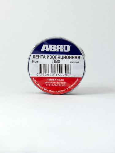 Изолента ABRO (19 мм х18,2 м) синяя