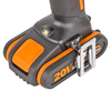 Аккумуляторная дрель-шуруповерт WORX WX100.2, 20В, 2х2Ач, ЗУ 0,4А, сумка