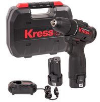 Аккумуляторная бесщеточная дрель-шуруповерт KRESS KU202.1, 12В, 2Ач x2, ЗУ 1,5А, кейс