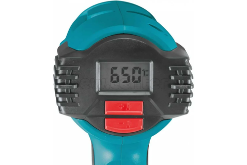 Термопистолет (фен) MAKITA HG6530VK, 2000Вт, 50-650 градусов, 280-550л/мин, 0.72кг кейс, 4 насадки