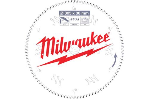 Пильный диск MILWAUKEE для торцовочной пилы по металлу и пластику 305x30x3,0 96 зубов