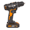 Аккумуляторная дрель-шуруповерт WORX WX100.2, 20В, 2х2Ач, ЗУ 0,4А, сумка