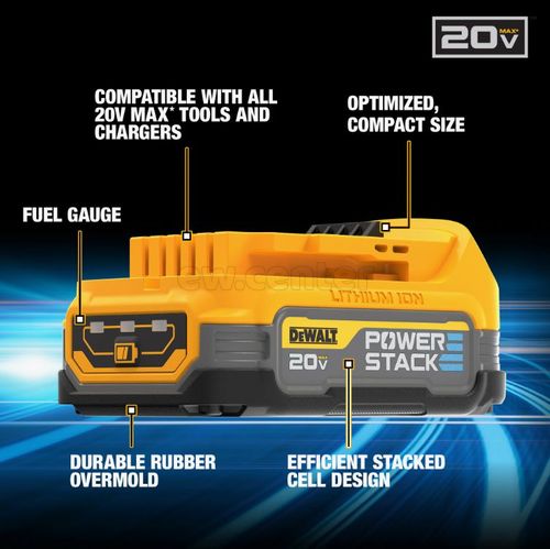 Аккумулятор DEWALT DCBP034-B1 Powerstack, 20В, 1.7 Ач