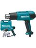 Термопистолет (фен) MAKITA HG6531CK 2000Вт, 50-650 градусов, 200-500л/мин, 0.7кг чемодан, 7 насадок