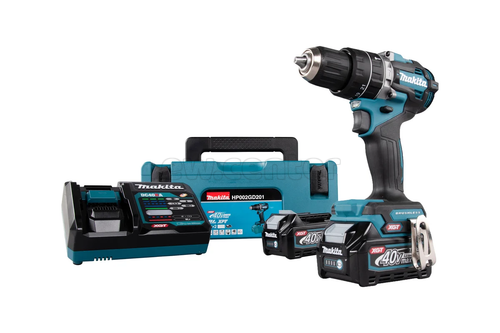 Акк. дрель-шуруповерт MAKITA XGT HP002GD201, 40В, 0-2200 об/мин, 2х2.5А*ч, ЗУ, кейс