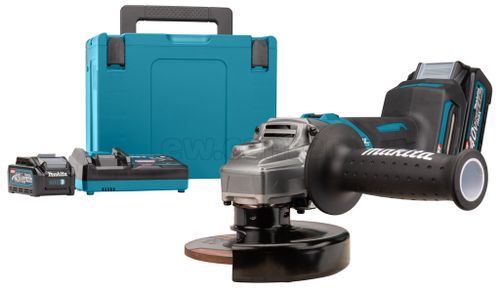 Акк. угловая шлифмашина MAKITA XGT GA005GM201 УШМ, 40В, 125 мм, 8500 об/мин, 2х4А*ч, ЗУ, кейс