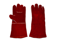 Краги /РосМарка/красные с подкладкой, 35 см (1401)