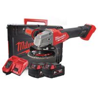 Акк. угловая шлифмашина УШМ MILWAUKEE M18 FSAG125XB-502X, 125 мм, 8500 об/мин, 2х АКБ и ЗУ, кейс
