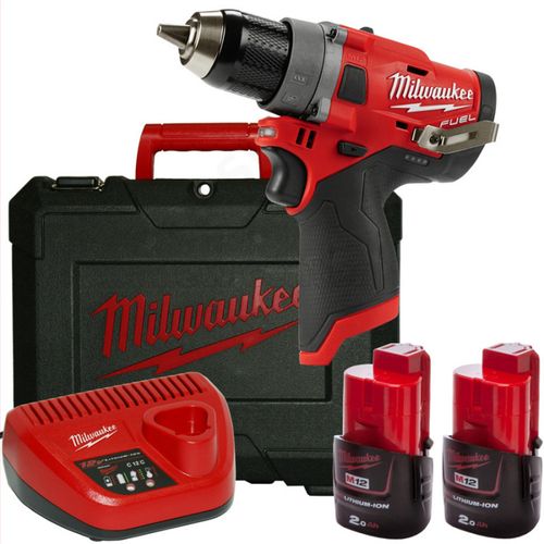 Акк. дрель-шуруповерт MILWAUKEE M12 FDD-202X Fuel (Li-lon2Ач)