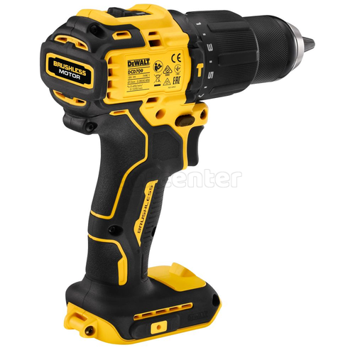 Акк. ударная дрель-шуруповерт DEWALT DCD709NT, 20 В, 1650 об/мин, 28050 уд/мин, без АКБ и ЗУ