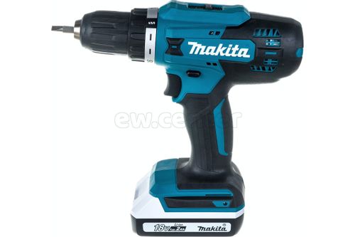 Акк. дрель-шуруповерт MAKITA DF488DWAE, 18В, 2х2Ач Li-ion, 1400об/мин, 1.4кг, ЗУ, в кейсе