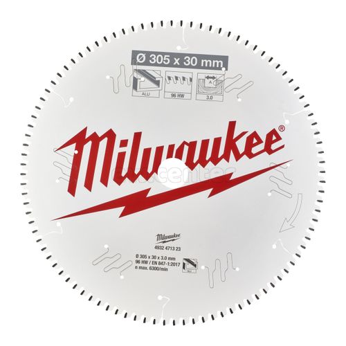 Пильный диск MILWAUKEE для торцовочной пилы по металлу и пластику 305x30x3,0 96 зубов