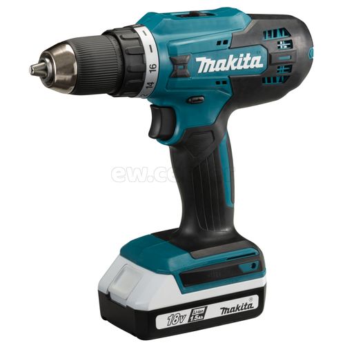 Акк. дрель-шуруповерт MAKITA DF488DWE, 18В, 2х1.5Ач, патрон 13мм, 1400об/мин, 1.4кг, чемодан