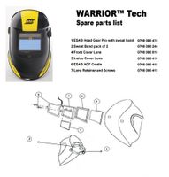 Наружное защитное стекло ESAB Savage A40, Warrior Tech 9-13 (пластик)