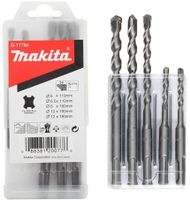 Набор буров по бетону MAKITA D-17784, SDS-Plus (6,6.5х110;8,10,12х160) 5 шт.