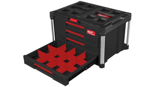 Ящик MILWAUKEE PACKOUT с 4-мя выдвижными отсеками