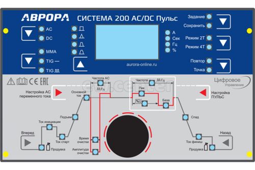 Аппарат аргонодуговой сварки AURORA Система 200 AC/DC ПУЛЬС 2 поколение