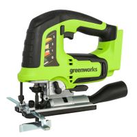Аккумуляторный бесщеточный лобзик Greenworks 24В, 3000 ход/мин (без АКБ и ЗУ)